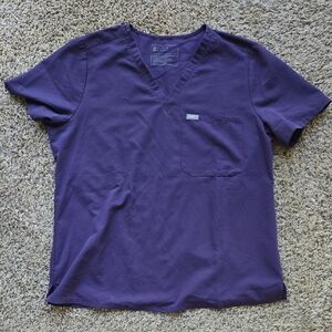 Purple Shadow Figs Scrub Top
